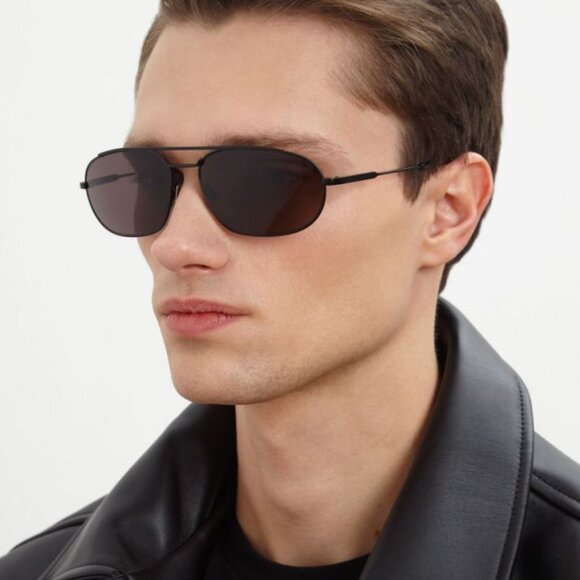 NWT SAINT LAURENT BLACK MEN SUNGLASSES - Picture 1 of 4